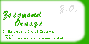 zsigmond oroszi business card